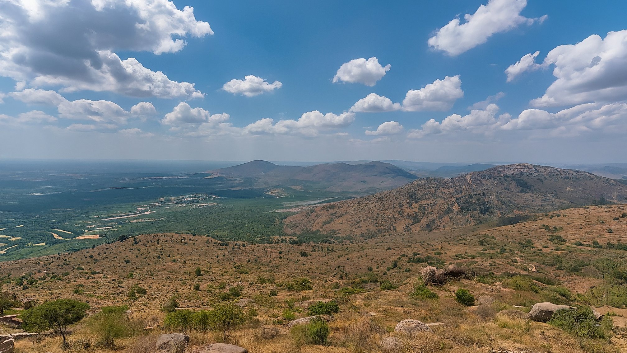 Open scrubland and rocky hills in the Pavagada region of Karnataka, where Celestio develops its sites